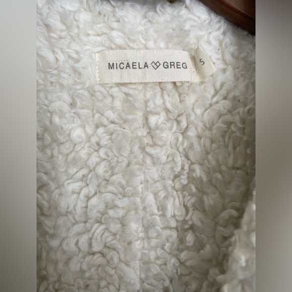 EUC! Micaela Greg Linen Cotton Sherpa Lined Trench in Fir - Picture 6 of 14